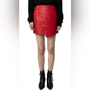 Zadig & Voltaire Junko Leather Skirt